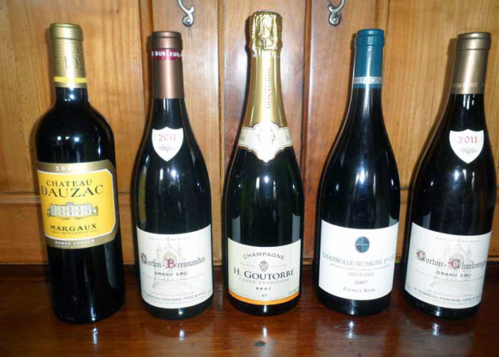 C'est La Vie Luxury Hotel example wine list
