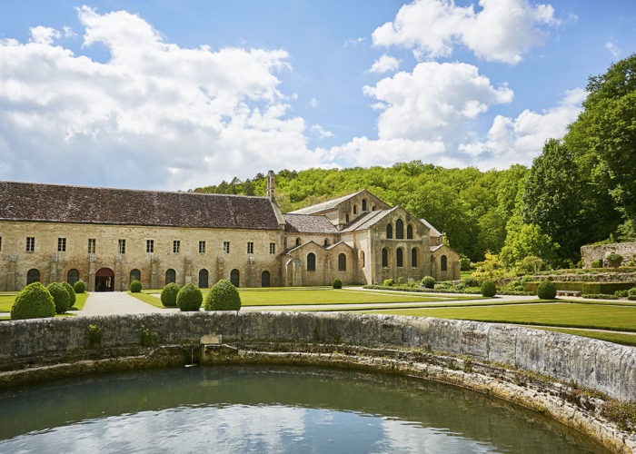 Abbey of Fontenay stop on the Burgundy barge cruise