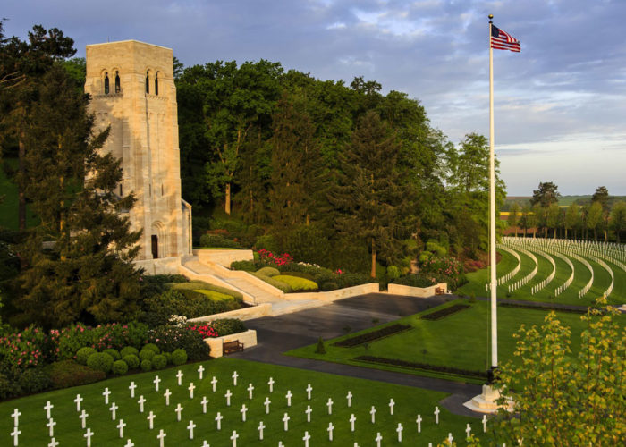 Sightseeing at Belleau Wood WW1 Cemetery on the Champagne Barge cruise