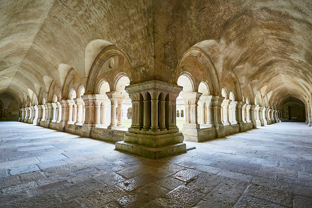 interior of abbey of fontenay