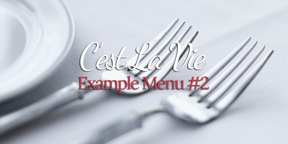 Example Menu #2