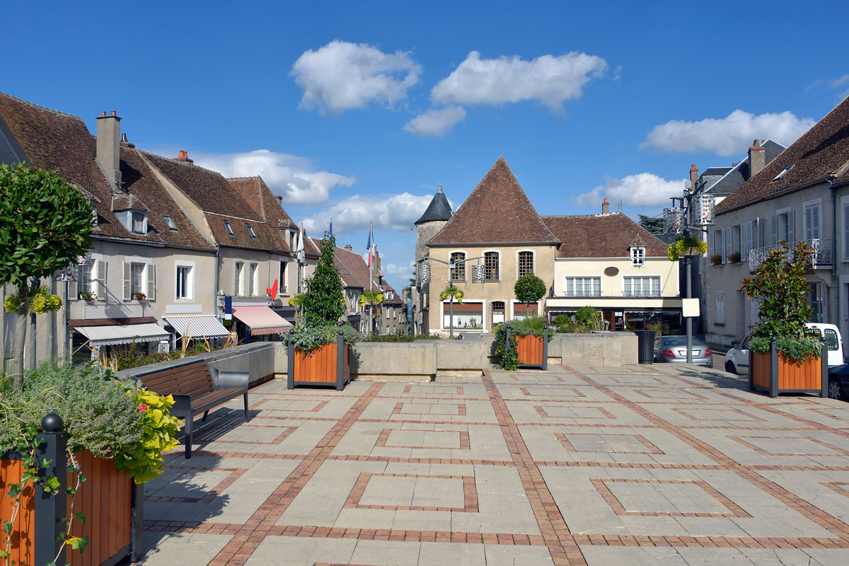 Village square of Sancerre in France