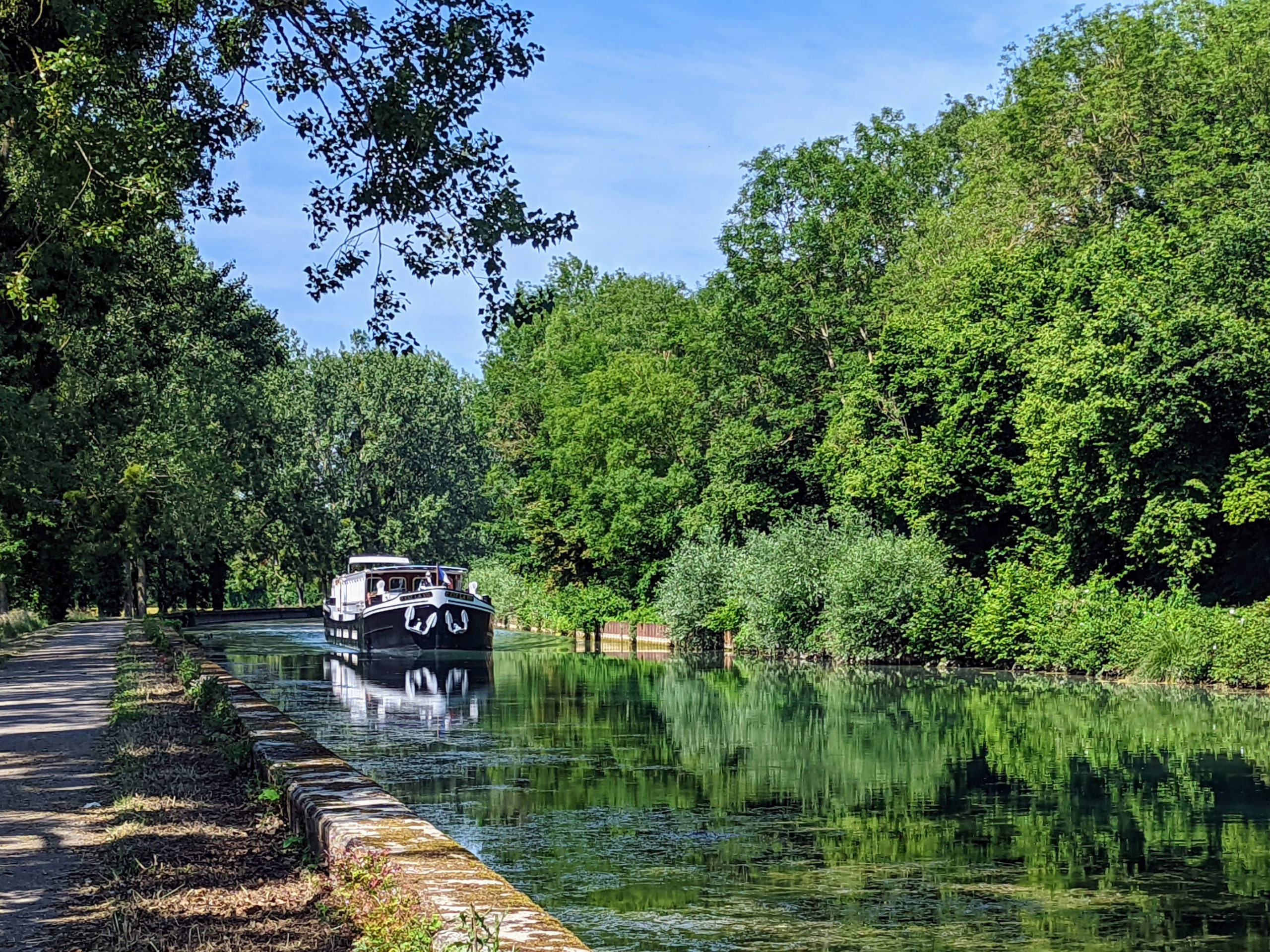 Morning walk alongside the canal