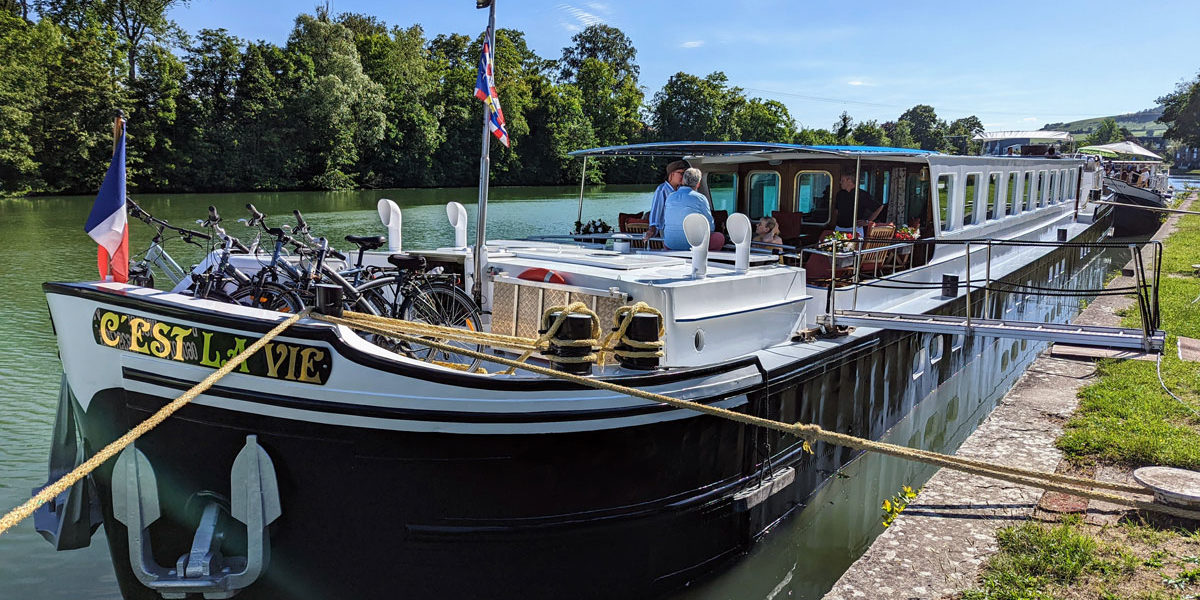 Experience a luxury barge cruise on the C’est La Vie